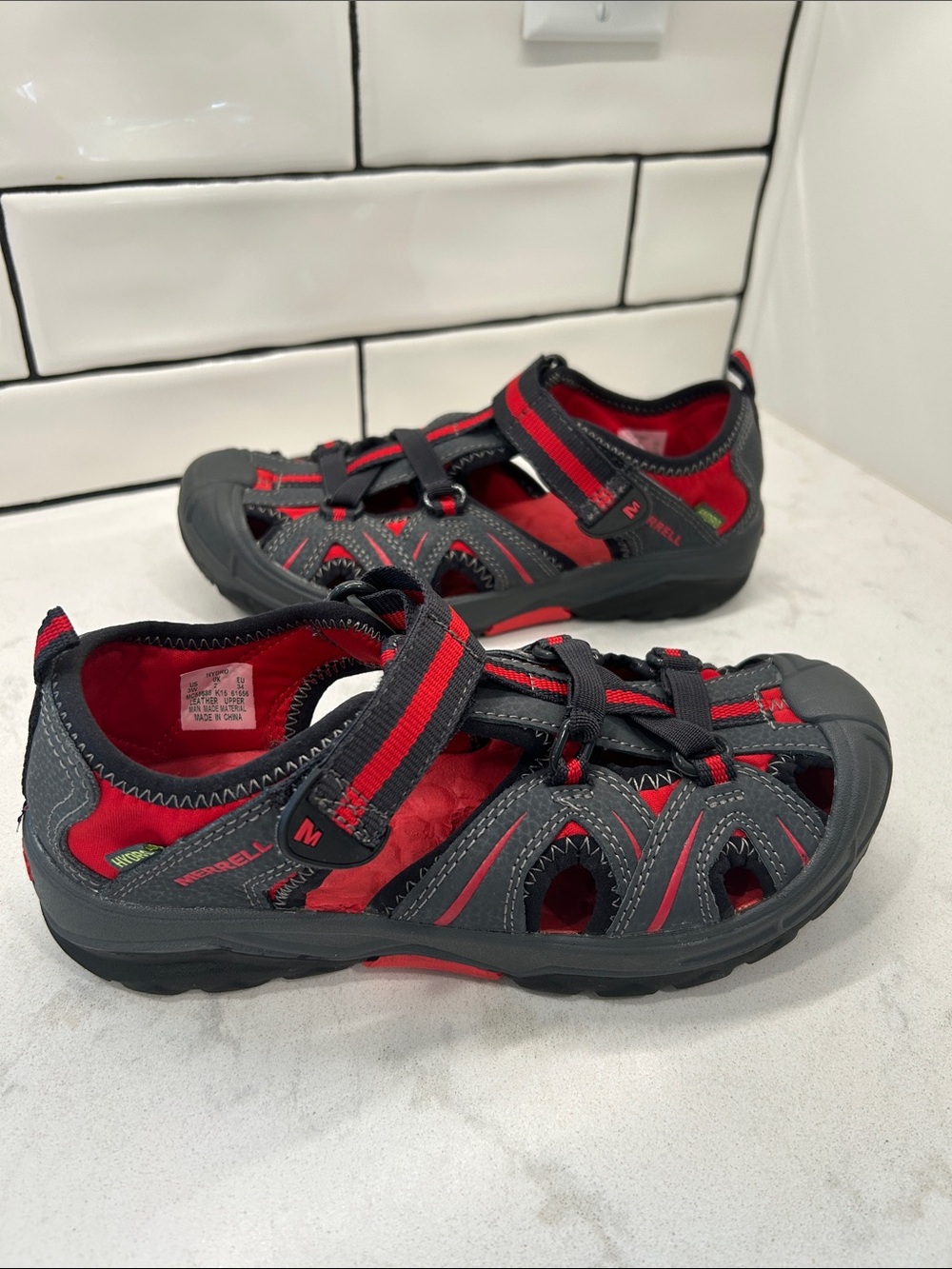 Merrell Hydro Outdoor Adjustable Leather Sandal Boys Size 3W